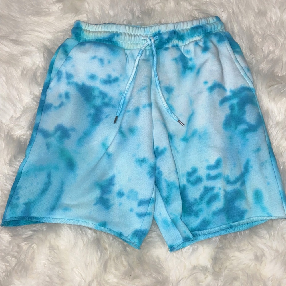 Blue Tie Dye Shorts